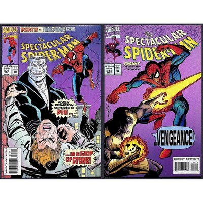 Spectacular Spider-Man 2X Comic Lot #205 212 Tombstone Vengeance Marvel