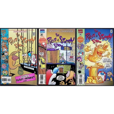 Ren & Stimpy Show 3X Comic Lot #28 33 36 Filthy the Monkey Crabby Cakes Marvel