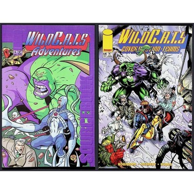 WildC.A.T.s Adventures Sourcebook 2X Comic Lot #1 15 Direct Edition Image