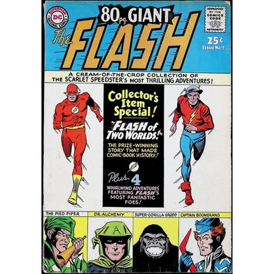 80-Page Giant #9 Flash of Two Worlds Key Issue DC Comic Book 1965