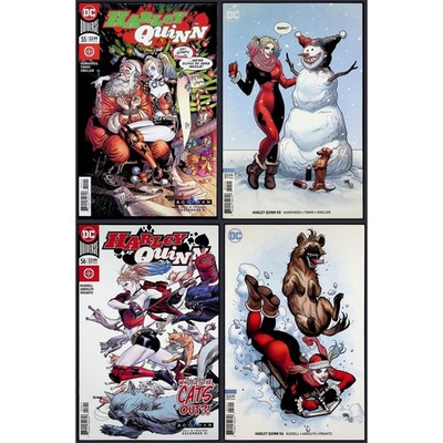Harley Quinn 4X Comic Lot #55 55 56 56 Variant Frank Cho Covers DC