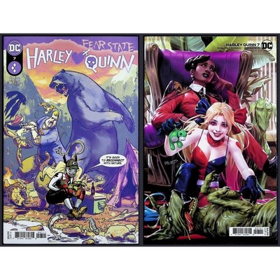 Harley Quinn 2X Comic Lot #7A 7B Derrick Chew Card Stock Variant DC