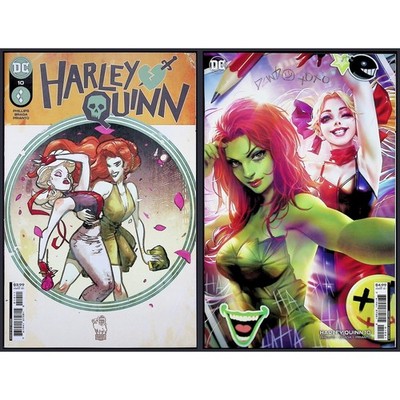 Harley Quinn 2X Comic Lot #10 10B Derrick Chew Card Stock Variant DC