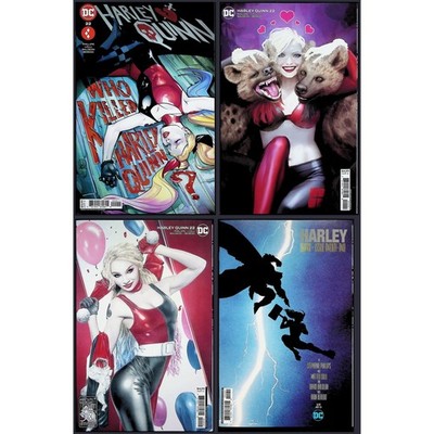 Harley Quinn 4X Comic Lot #22A 22B 22D 22E Sanders Sook Variants 30th Anniv DC